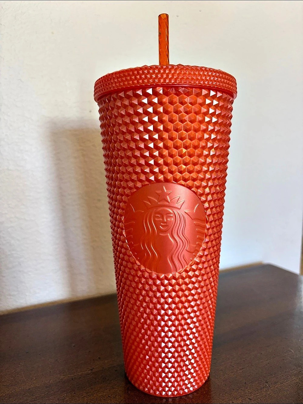 Starbucks Pumpkin Spice Bling Textured Orange Venti 24 fl oz Straw Tumbler